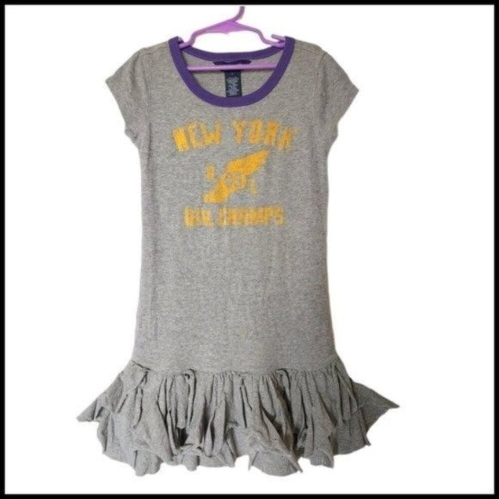 Ralph Lauren Gray Ruffle New York Girlsโ Size S Small 6 Years